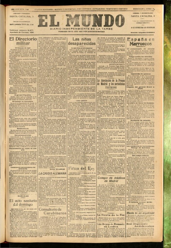 Miniatura de El Mundo del 4 de junio de 1924
