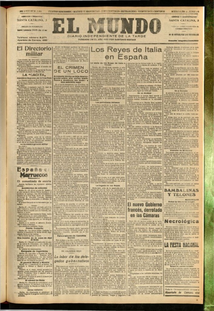 Miniatura de El Mundo del 11 de junio de 1924
