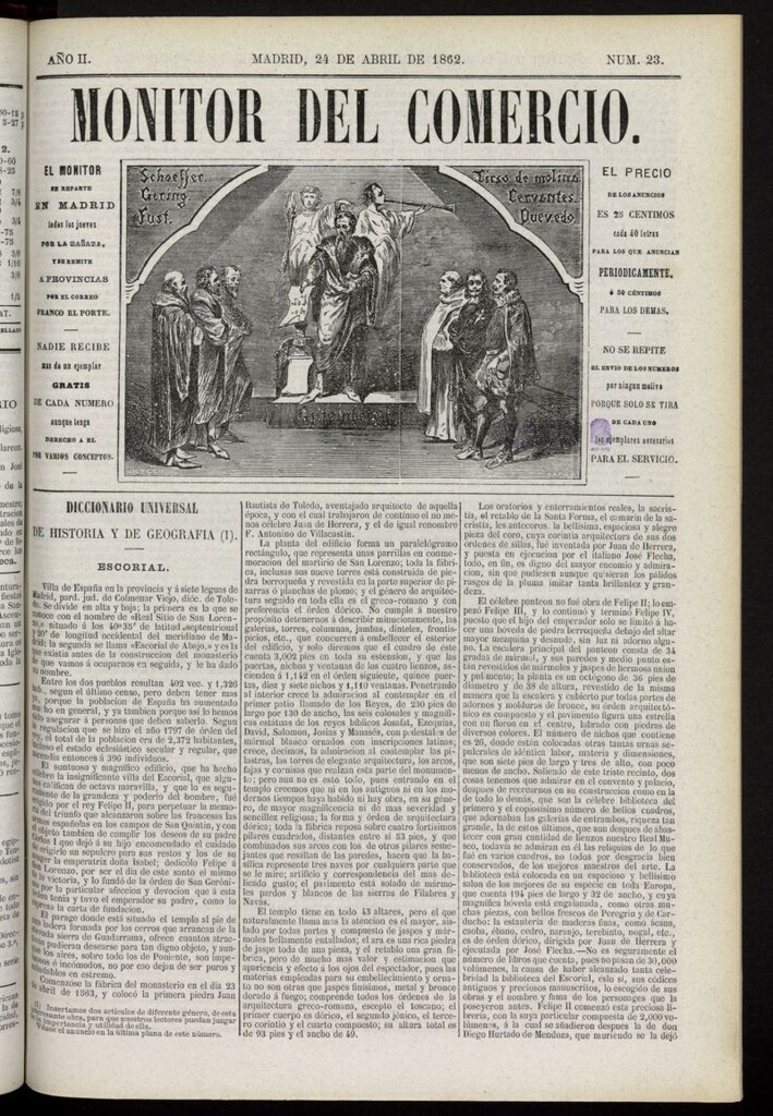 Miniatura de Monitor del Comercio del 24 de abril de 1862, nº 23