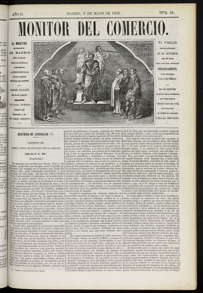 Miniatura de Monitor del Comercio del 8 de mayo de 1862, nº 25