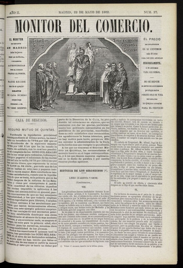 Miniatura de Monitor del Comercio del 22 de mayo de 1862, nº 27