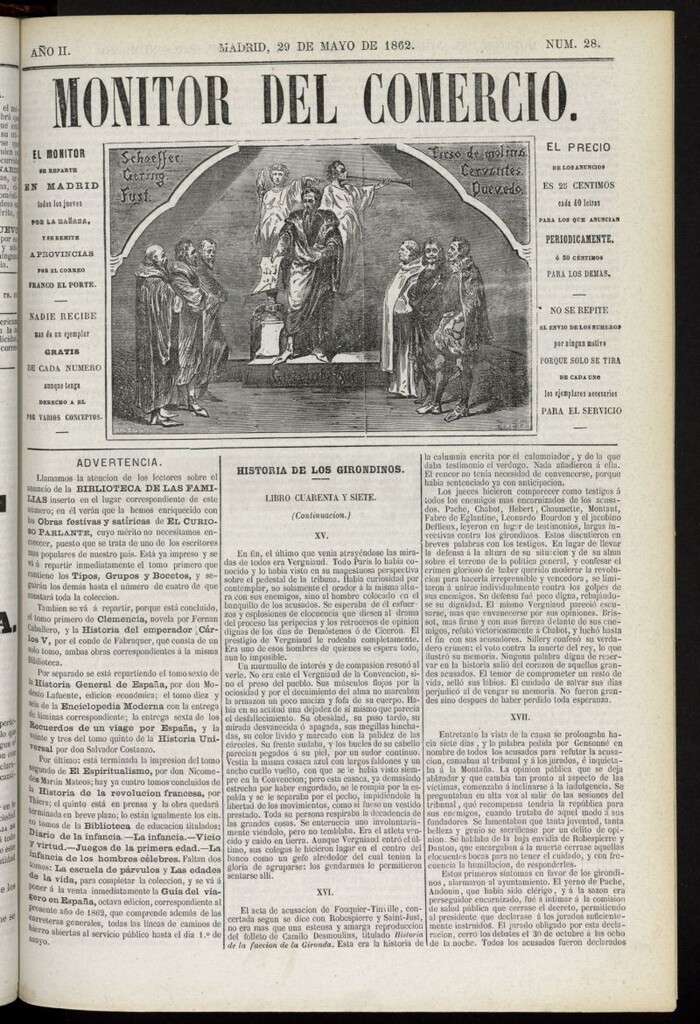 Miniatura de Monitor del Comercio del 29 de mayo de 1862, nº 28