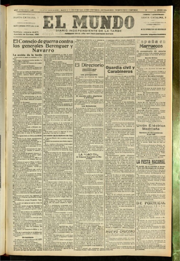 Miniatura de El Mundo del 21 de junio de 1924