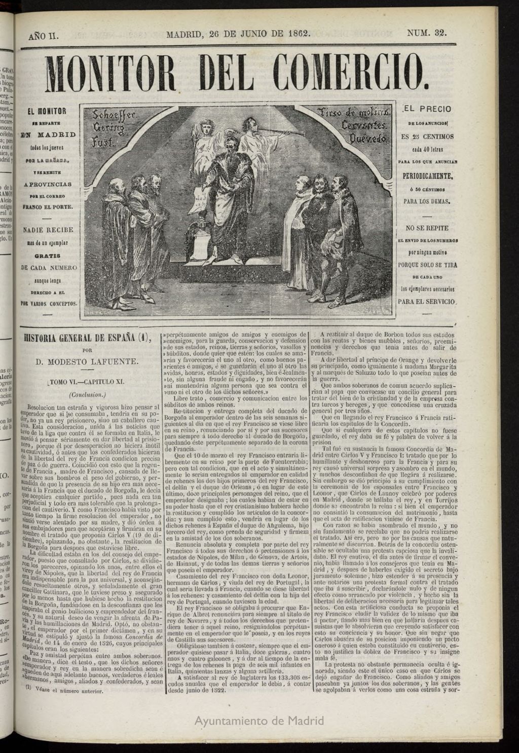 Miniatura de Monitor del Comercio del 26 de junio de 1862, nº 32