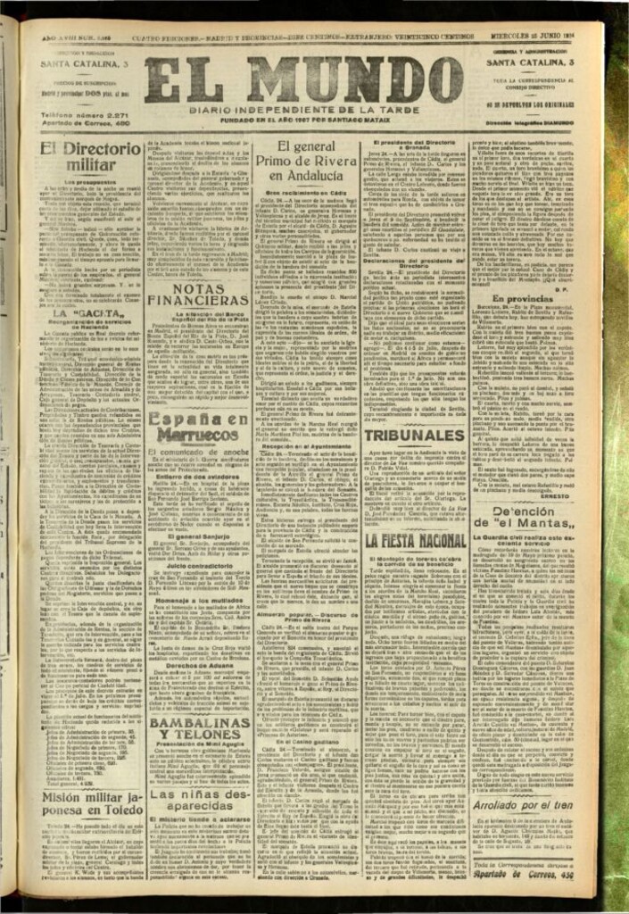 Miniatura de El Mundo del 25 de junio de 1924