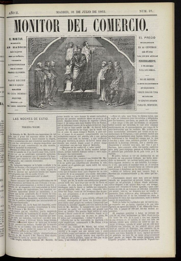 Miniatura de Monitor del Comercio del 31 de julio de 1862, nº 37