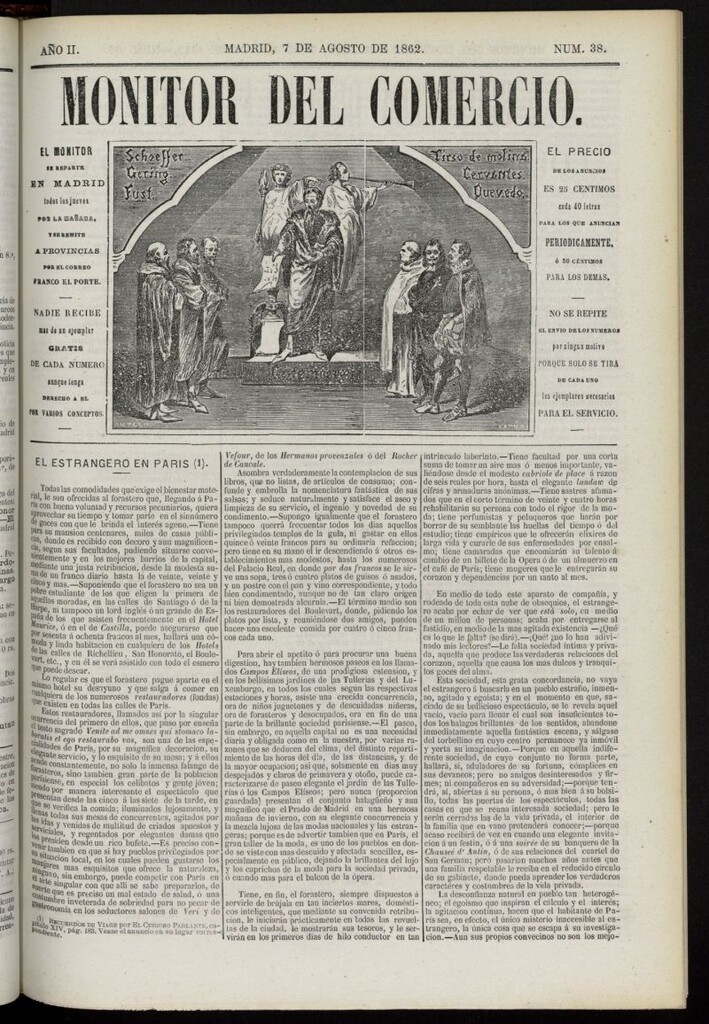 Miniatura de Monitor del Comercio del 7 de agosto de 1862, nº 38