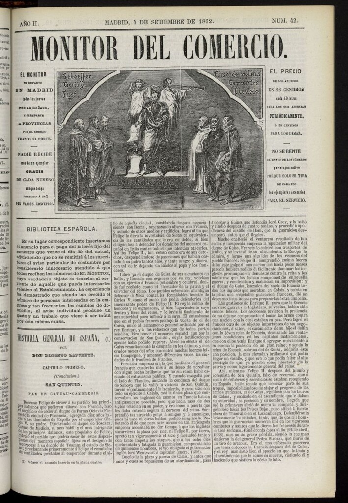 Miniatura de Monitor del Comercio del 4 de septiembre de 1862, nº 42