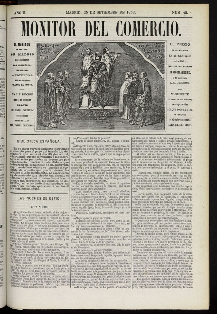 Miniatura de Monitor del Comercio del 25 de septiembre de 1862, nº 45