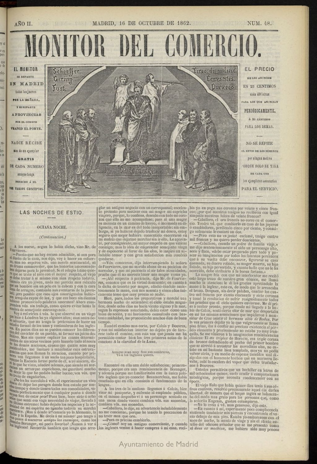 Miniatura de Monitor del Comercio del 16 de octubre de 1862, nº 48