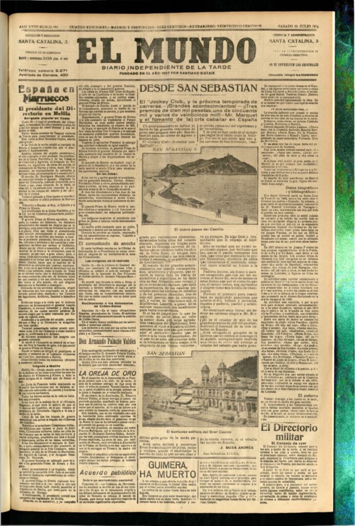 Miniatura de El Mundo del 19 de julio de 1924