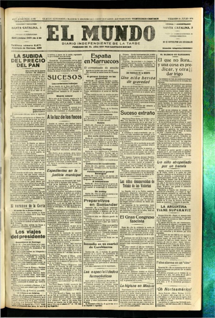 Miniatura de El Mundo del 25 de julio de 1924
