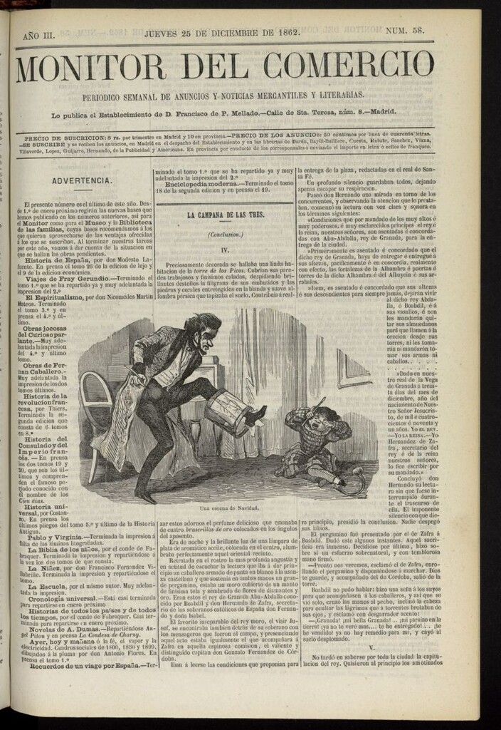Miniatura de Monitor del Comercio del 25 de diciembre de 1862, nº 58