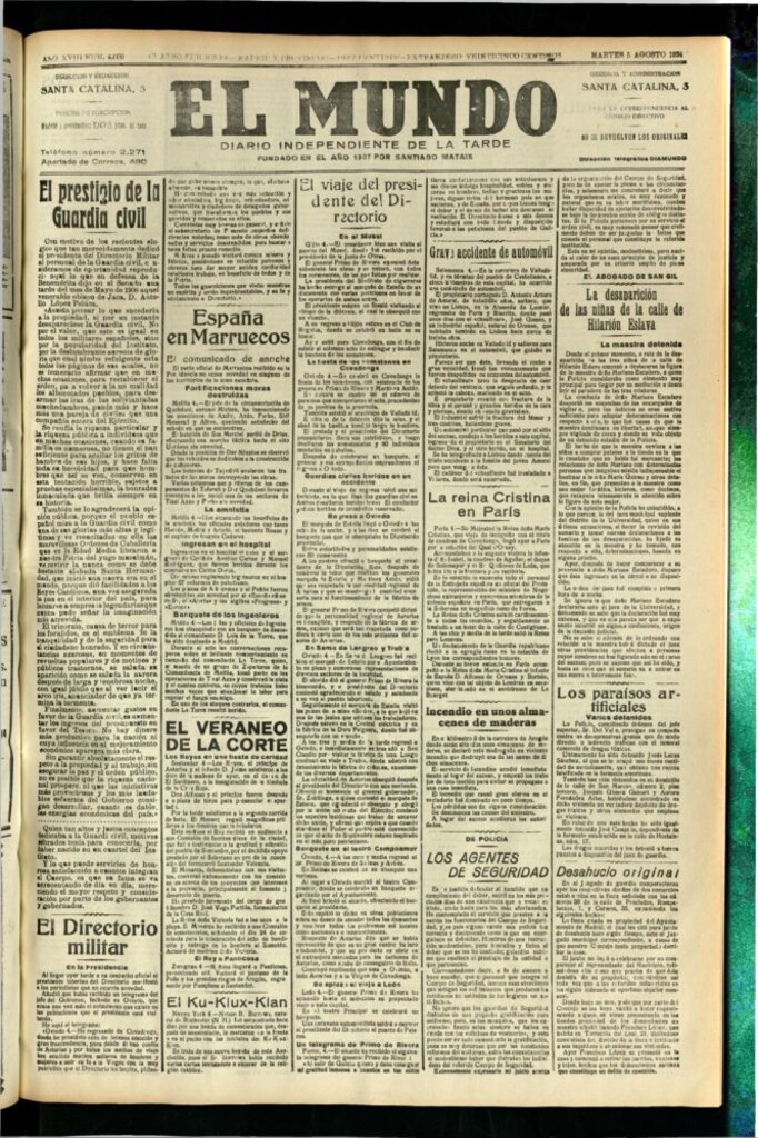 Miniatura de El Mundo del 5 de agosto de 1924