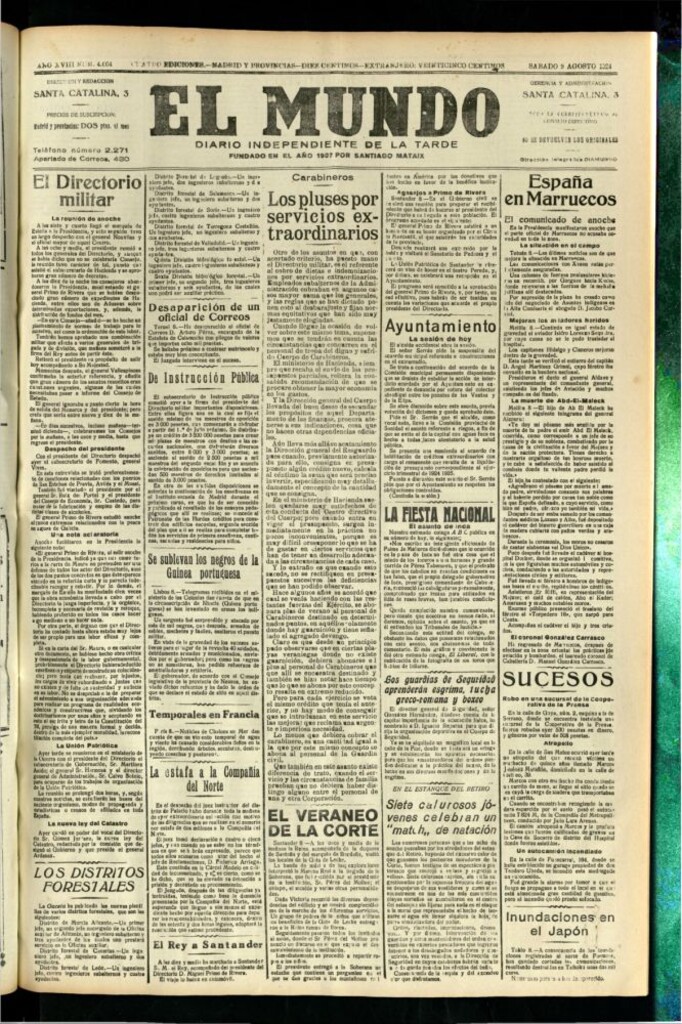 Miniatura de El Mundo del 9 de agosto de 1924