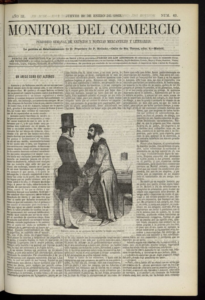 Miniatura de Monitor del Comercio del 29 de enero de 1863, nº 63
