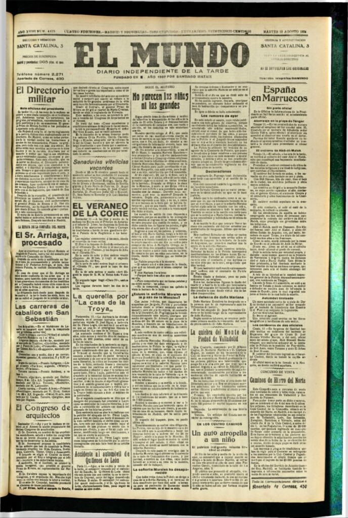 Miniatura de El Mundo del 12 de agosto de 1924