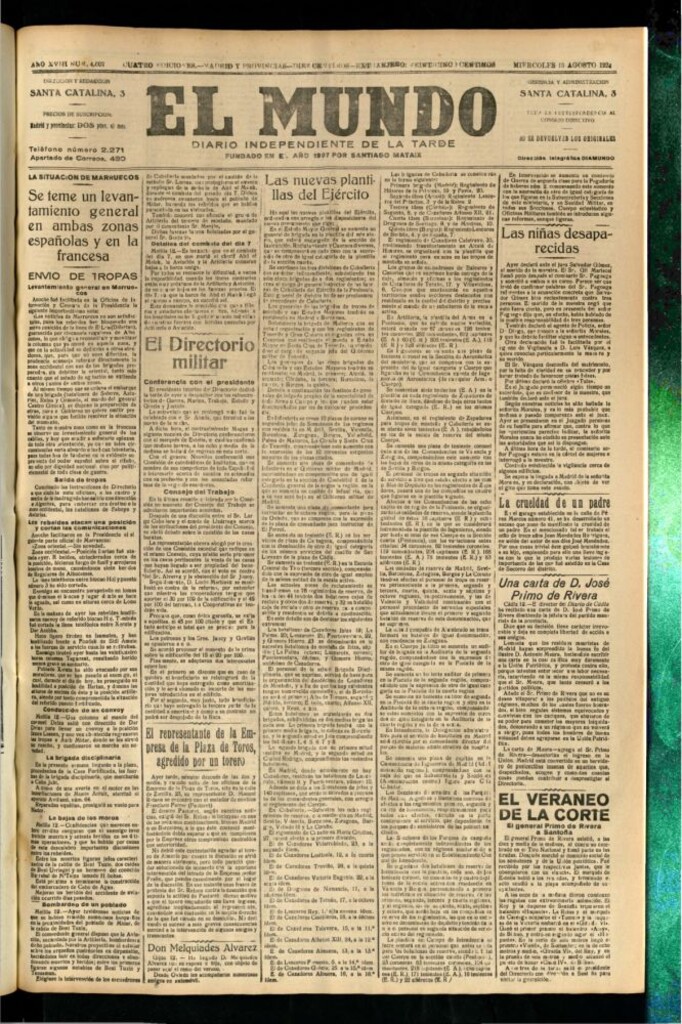 Miniatura de El Mundo del 13 de agosto de 1924