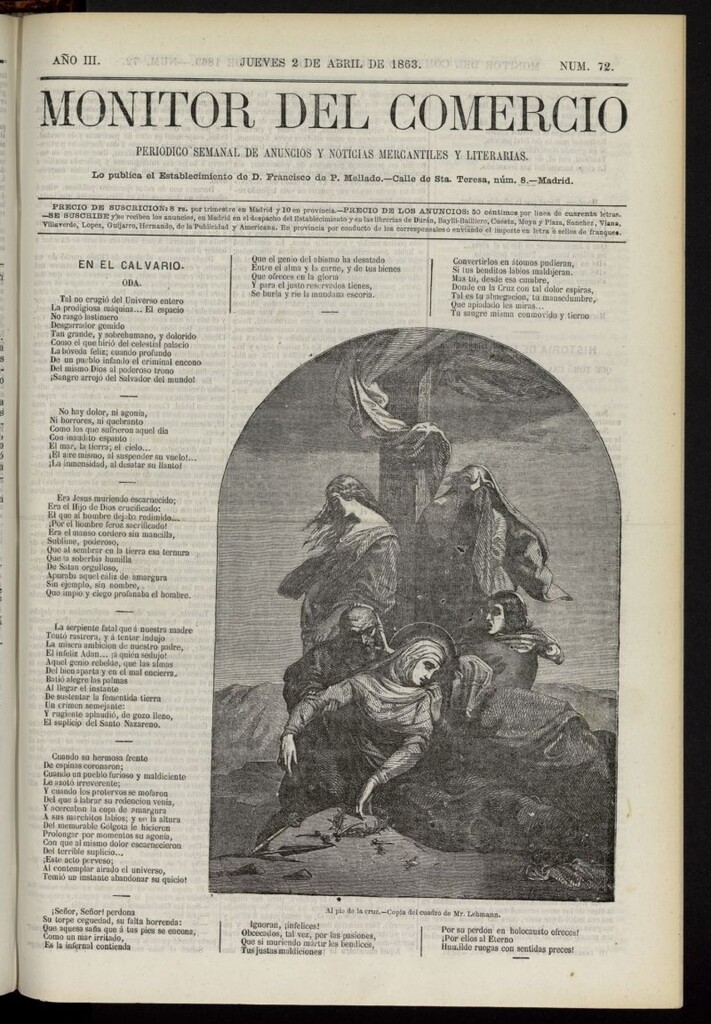 Miniatura de Monitor del Comercio del 2 de abril de 1863, nº 72
