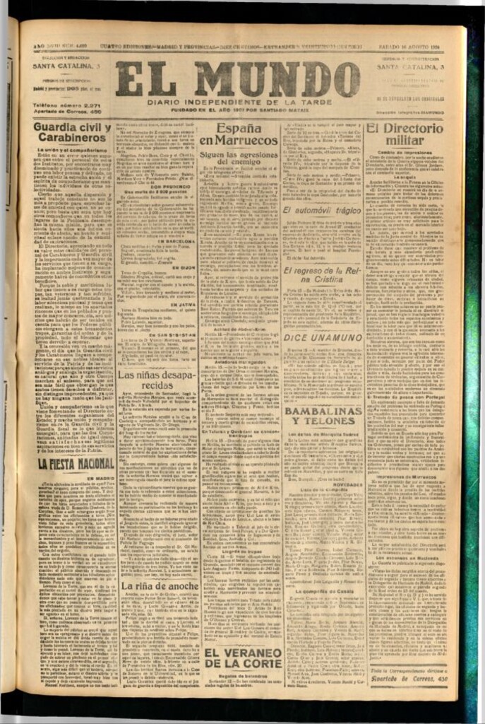 Miniatura de El Mundo del 16 de agosto de 1924