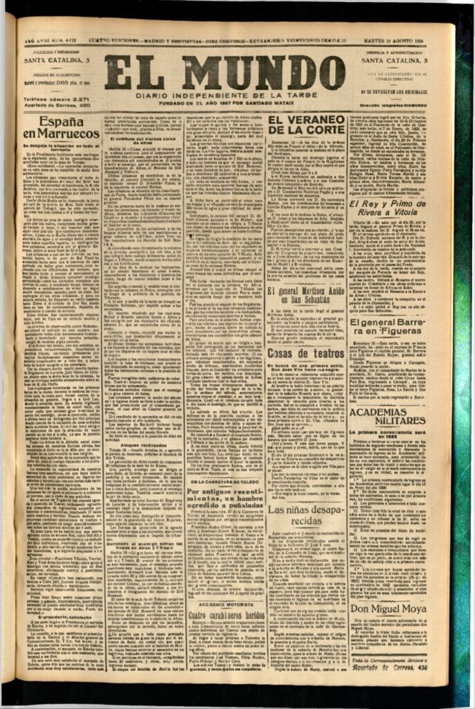 Miniatura de El Mundo del 19 de agosto de 1924