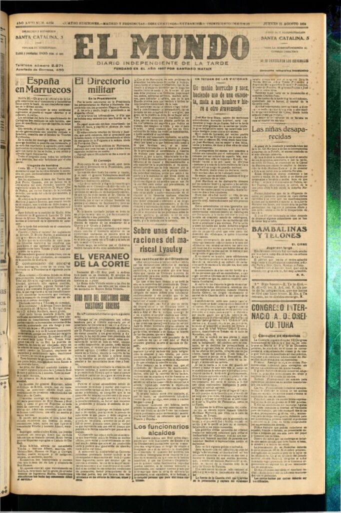 Miniatura de El Mundo del 21 de agosto de 1924