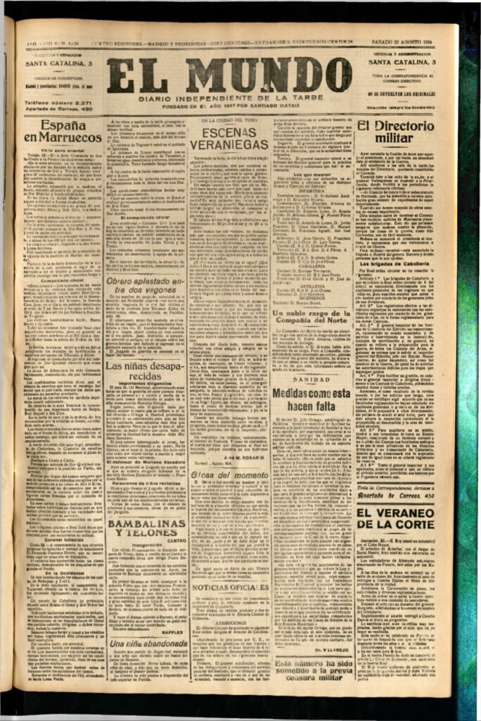 Miniatura de El Mundo del 23 de agosto de 1924
