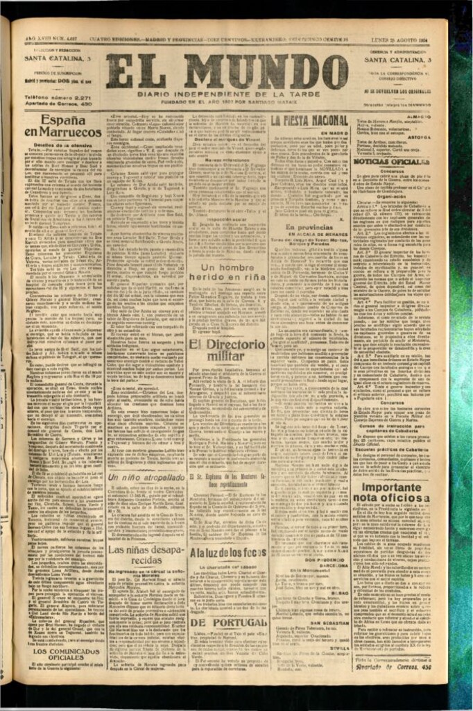 Miniatura de El Mundo del 25 de agosto de 1924