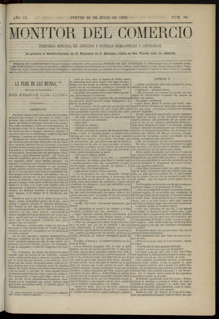 Miniatura de Monitor del Comercio del 23 de julio de 1863, nº 88