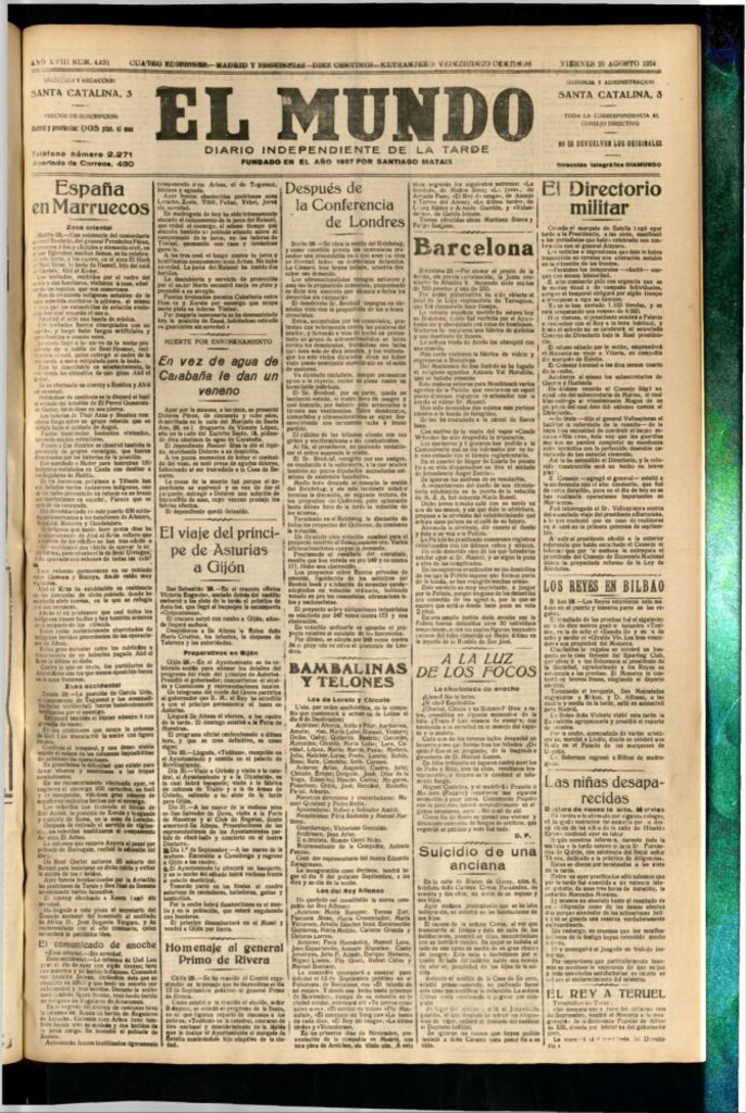 Miniatura de El Mundo del 29 de agosto de 1924