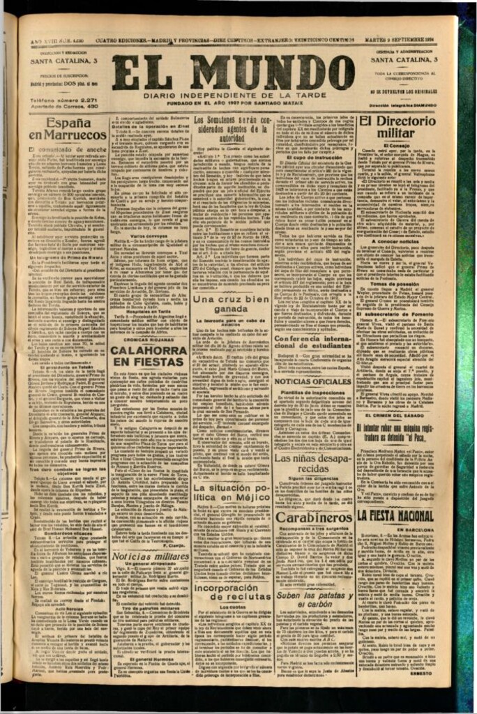 Miniatura de El Mundo del 9 de septiembre de 1924