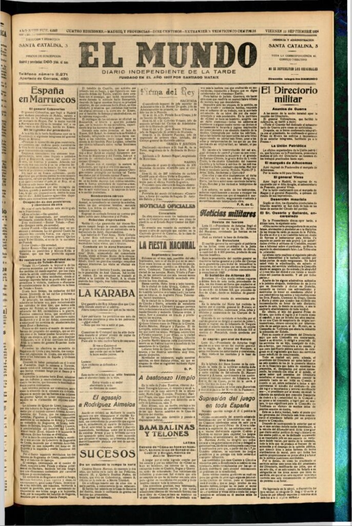 Miniatura de El Mundo del 12 de septiembre de 1924