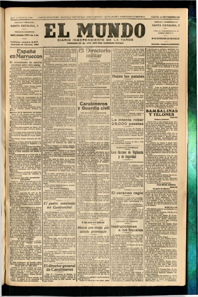 Miniatura de El Mundo del 18 de septiembre de 1924
