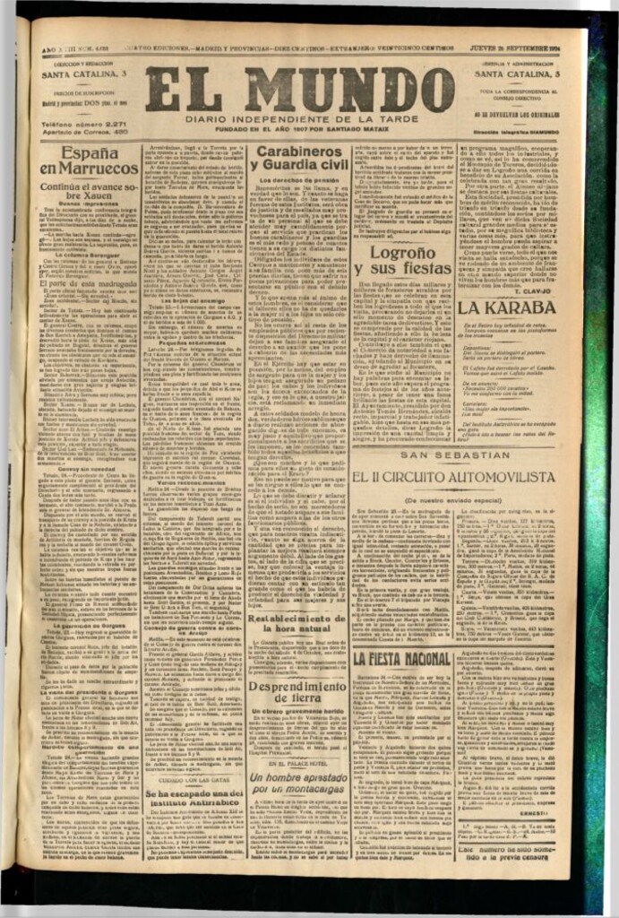 Miniatura de El Mundo del 25 de septiembre de 1924