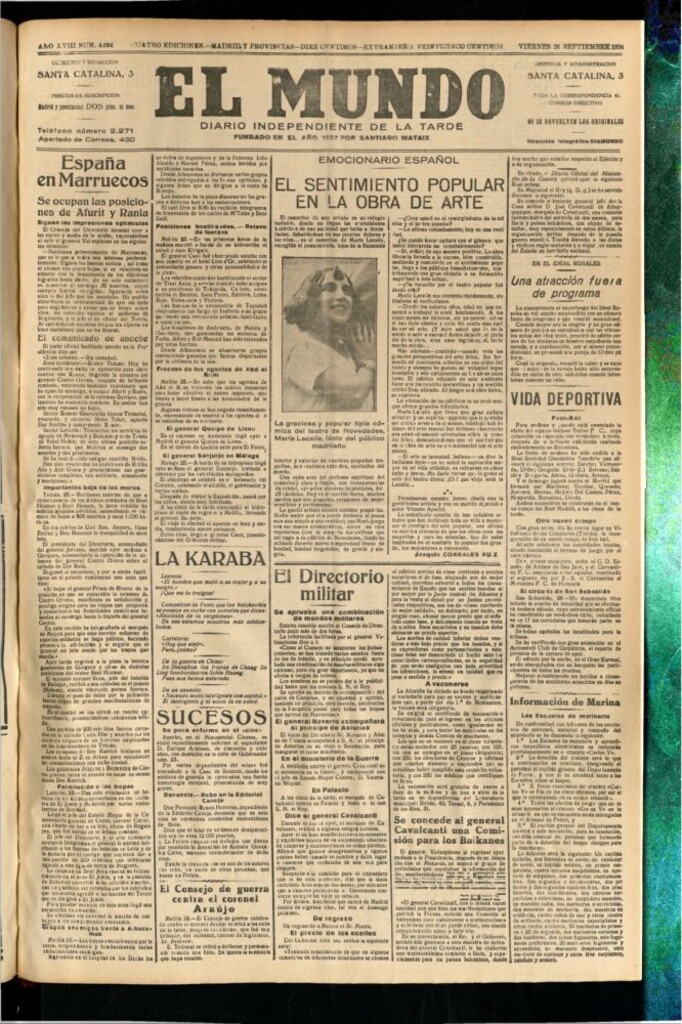 Miniatura de El Mundo del 26 de septiembre de 1924