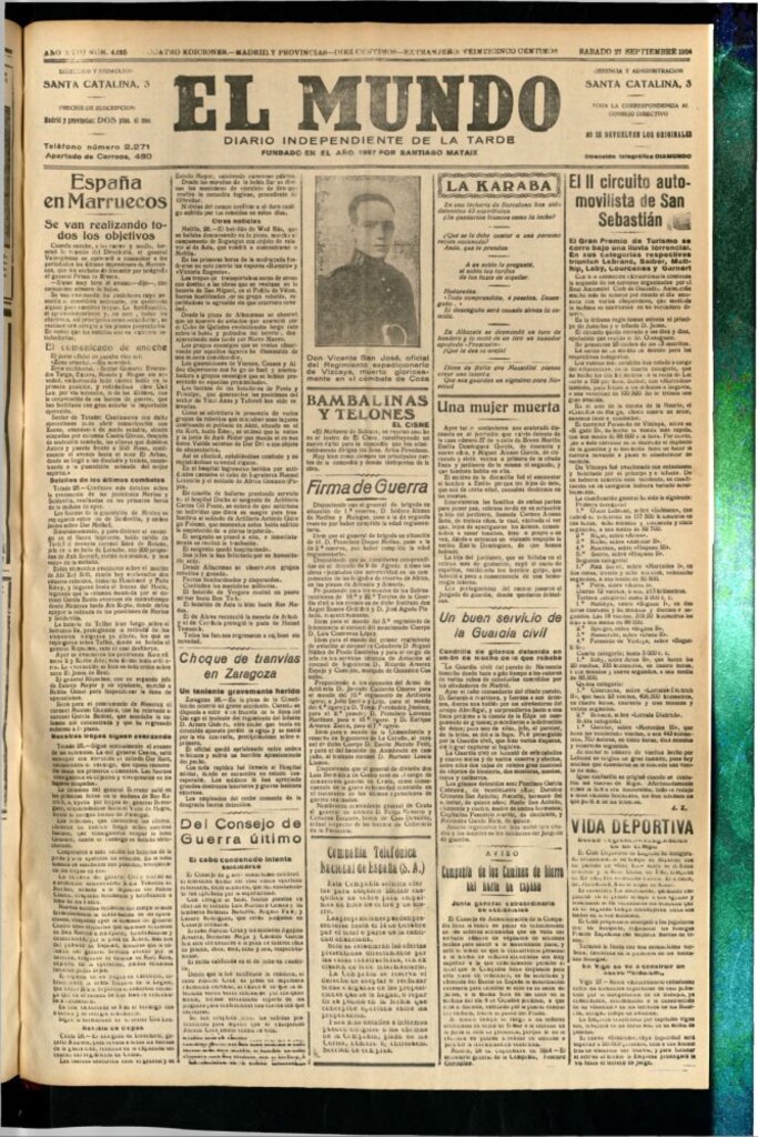Miniatura de El Mundo del 27 de septiembre de 1924