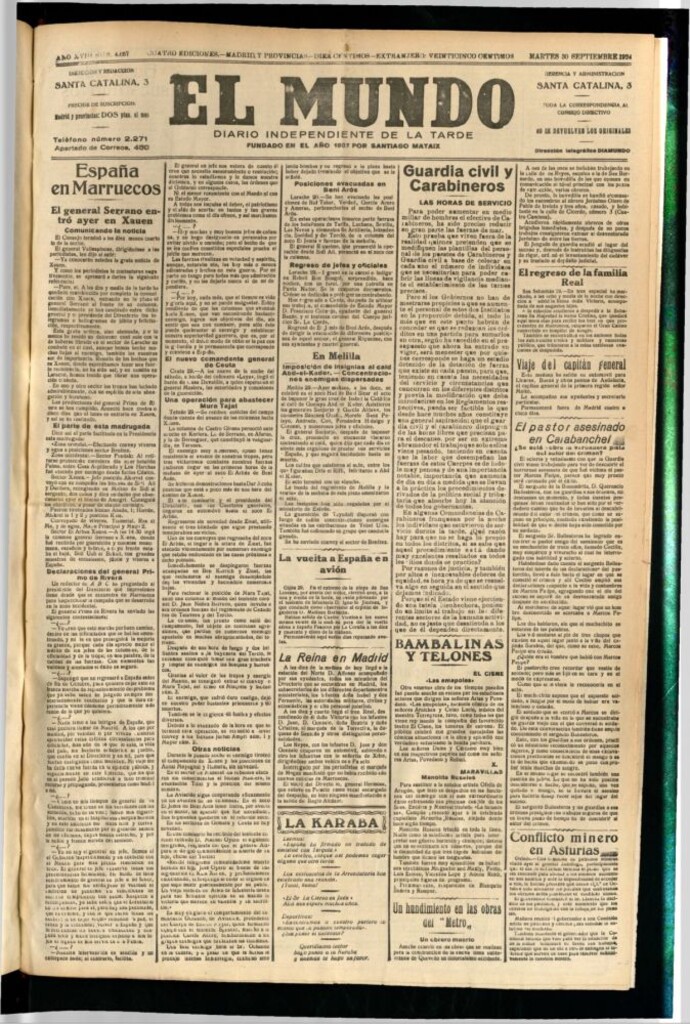 Miniatura de El Mundo del 30 de septiembre de 1924