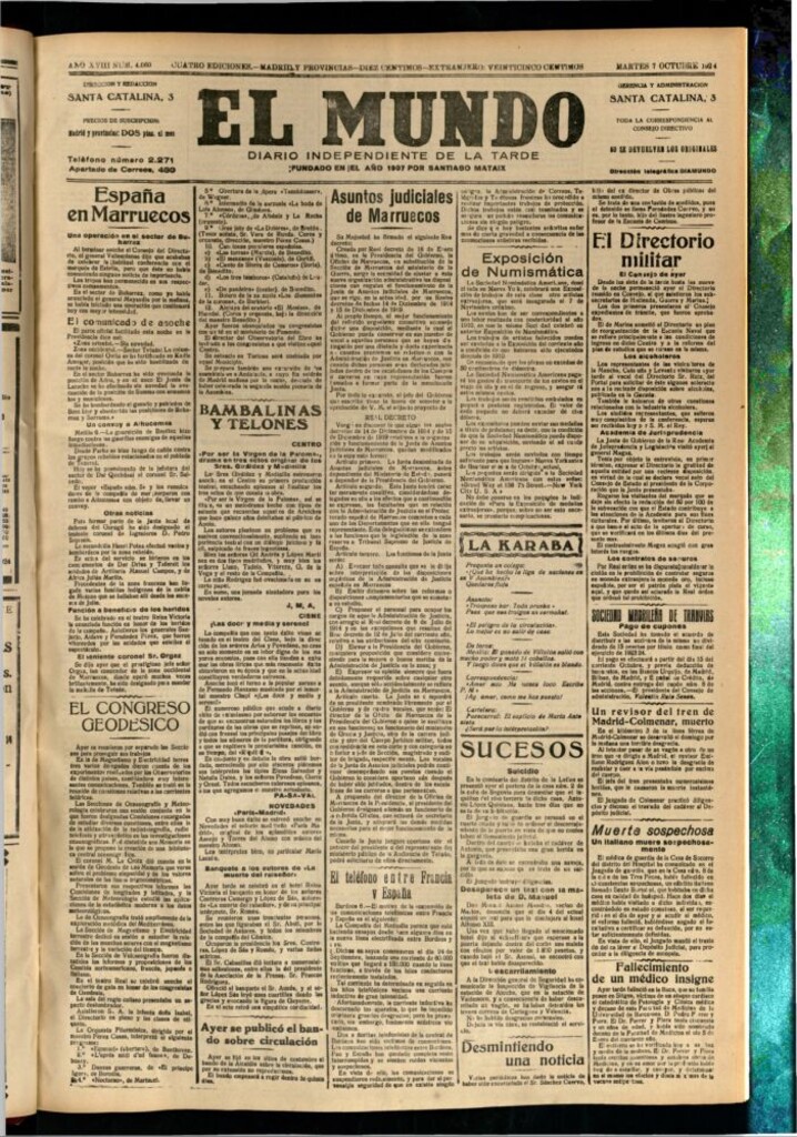 Miniatura de El Mundo del 7 de octubre de 1924