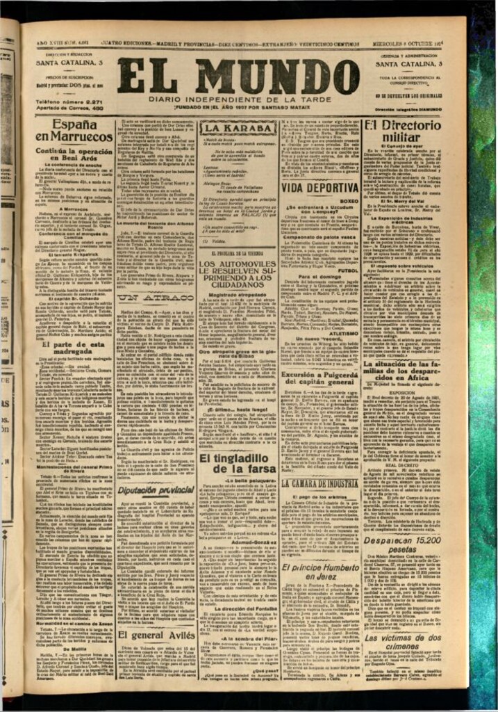 Miniatura de El Mundo del 8 de octubre de 1924
