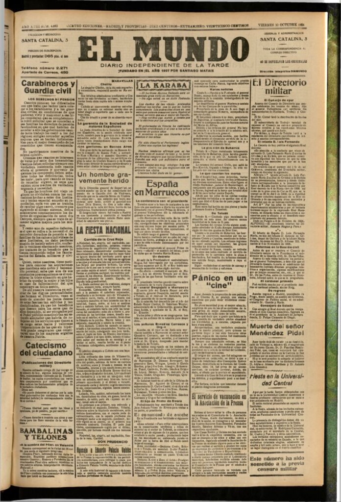 Miniatura de El Mundo del 10 de octubre de 1924