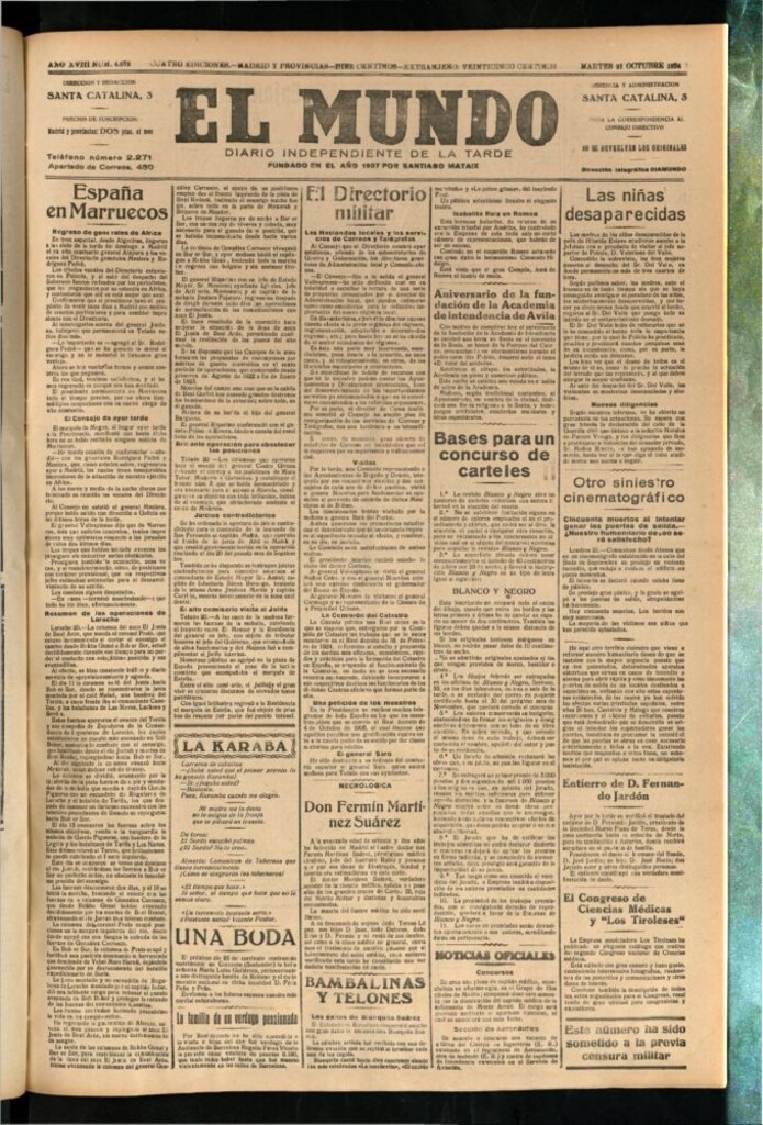 Miniatura de El Mundo del 21 de octubre de 1924