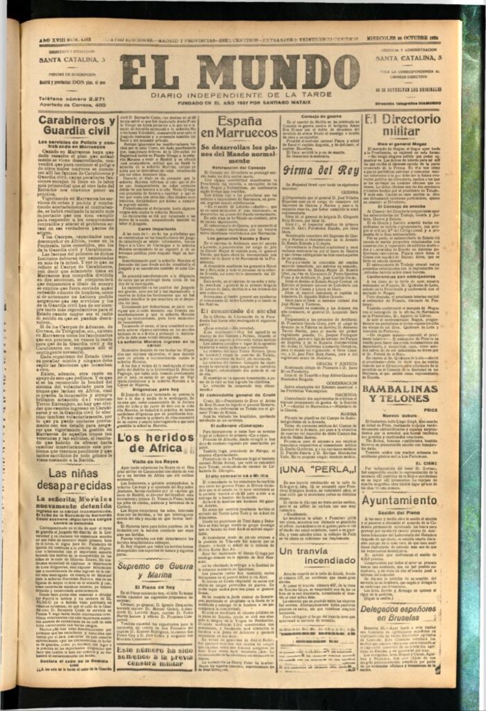 Miniatura de El Mundo del 22 de octubre de 1924