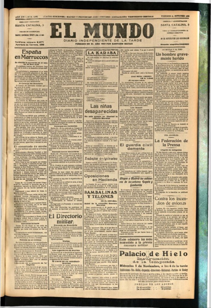 Miniatura de El Mundo del 31 de octubre de 1924