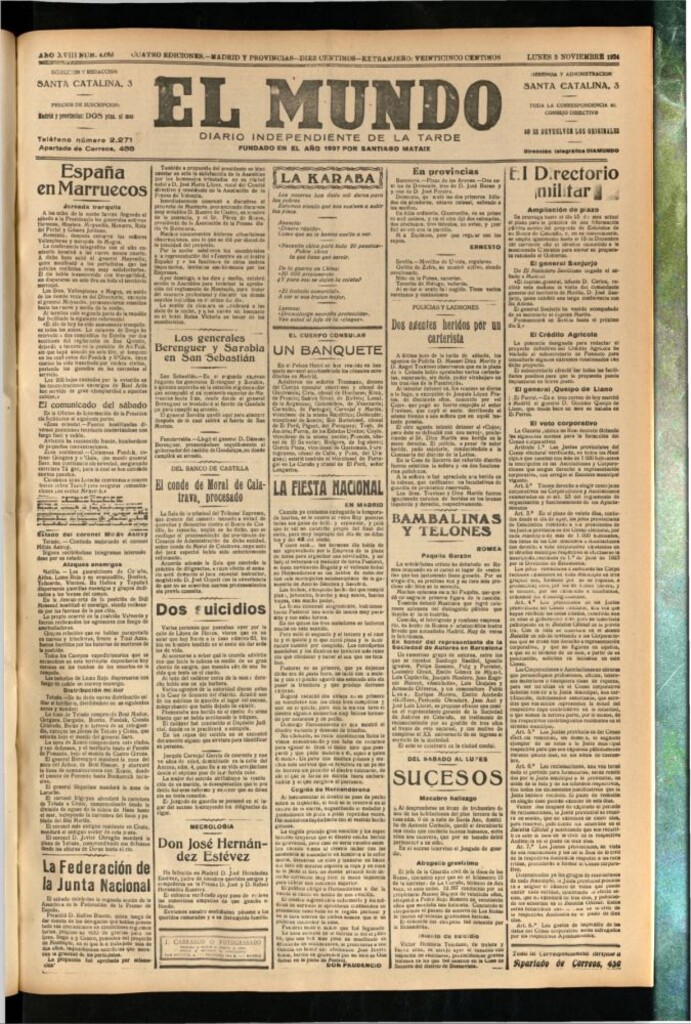 Miniatura de El Mundo del 3 de noviembre de 1924