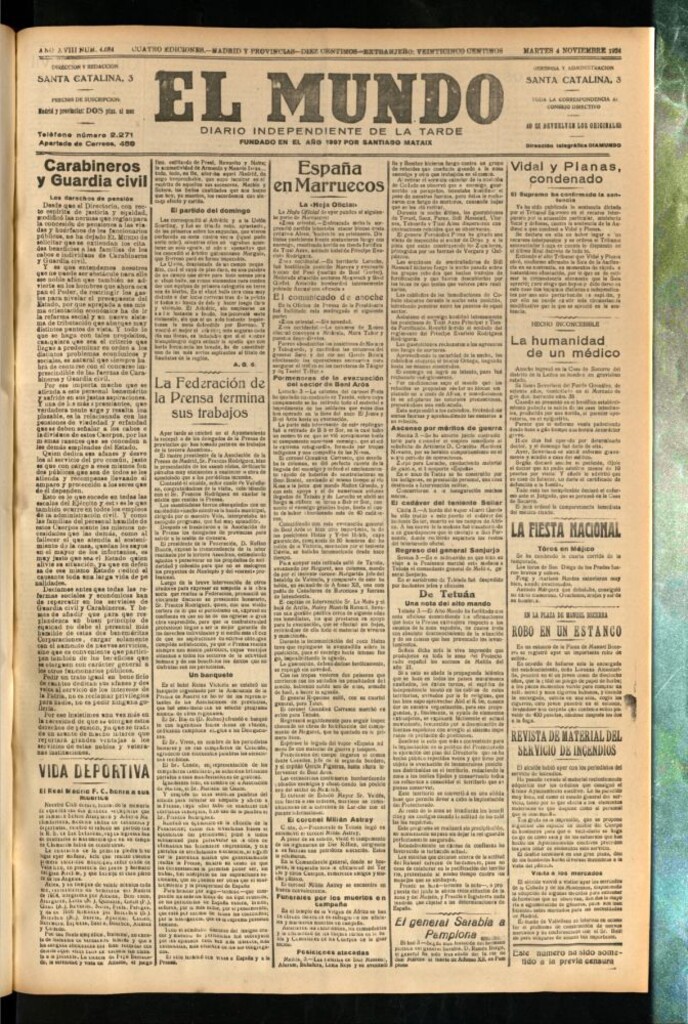 Miniatura de El Mundo del 4 de noviembre de 1924