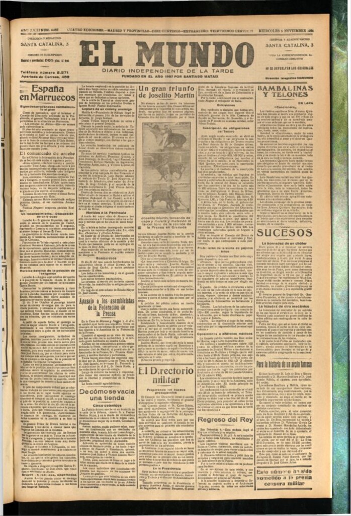 Miniatura de El Mundo del 5 de noviembre de 1924