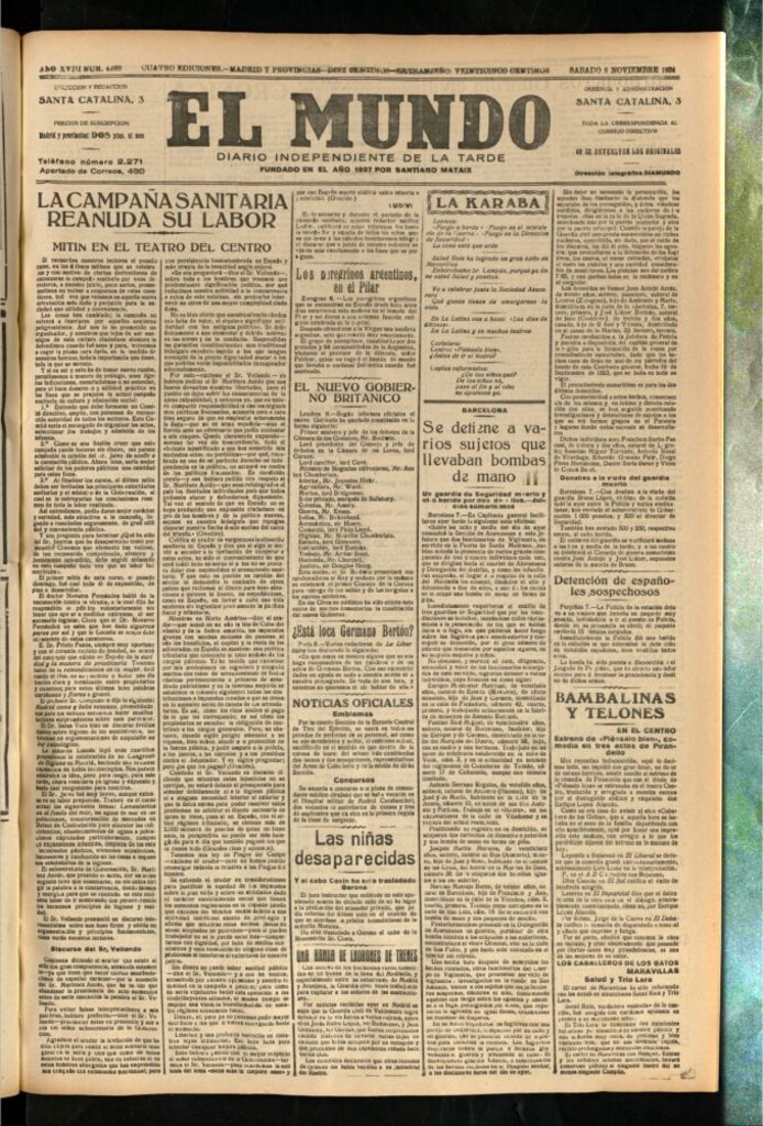Miniatura de El Mundo del 8 de noviembre de 1924