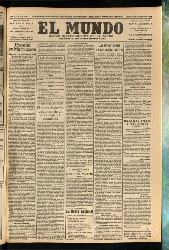 Miniatura de El Mundo del 11 de noviembre de 1924