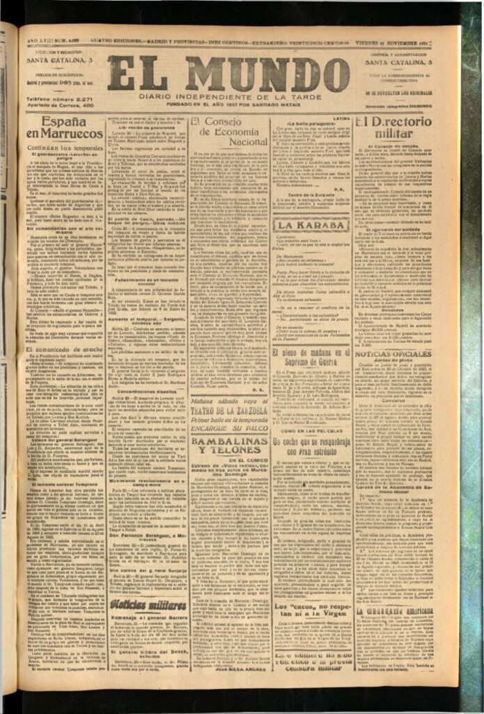 Miniatura de El Mundo del 21 de noviembre de 1924