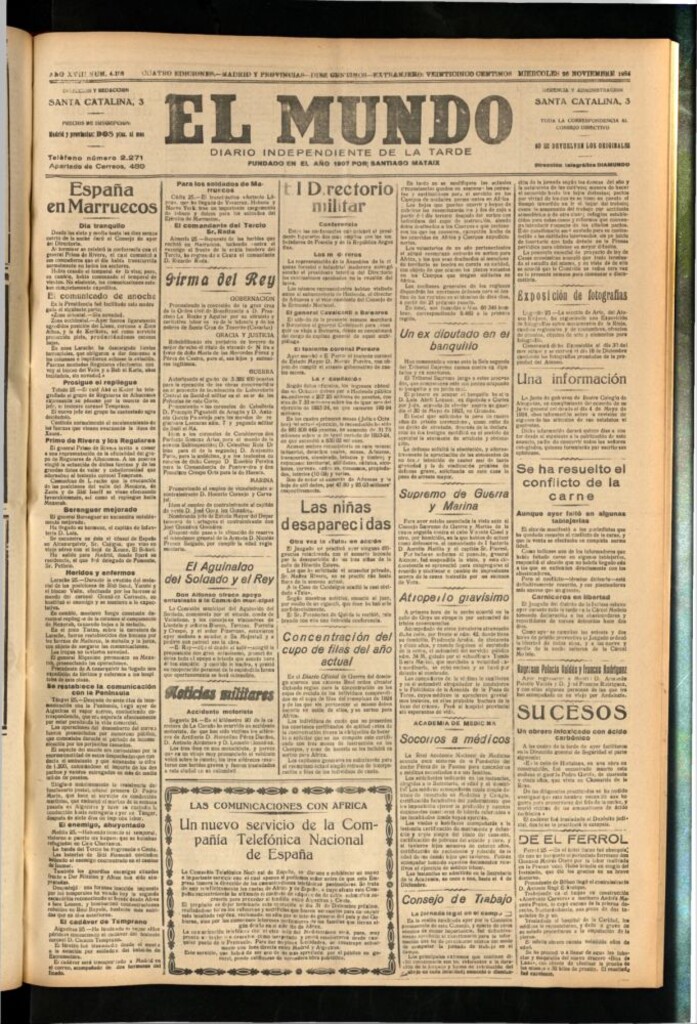 Miniatura de El Mundo del 26 de noviembre de 1924